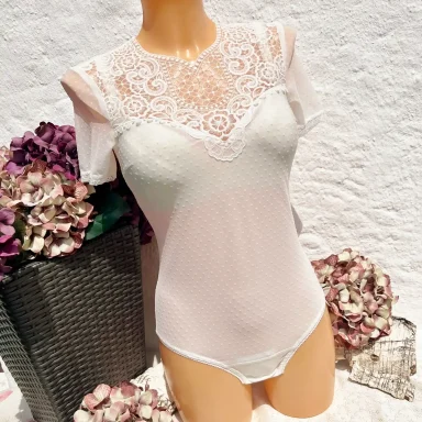 Eleganter Body in creme für Damen